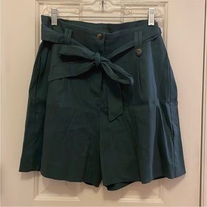 Shore Linen Trouser Shorts in Kelp Marine Green NWT $134 Retail